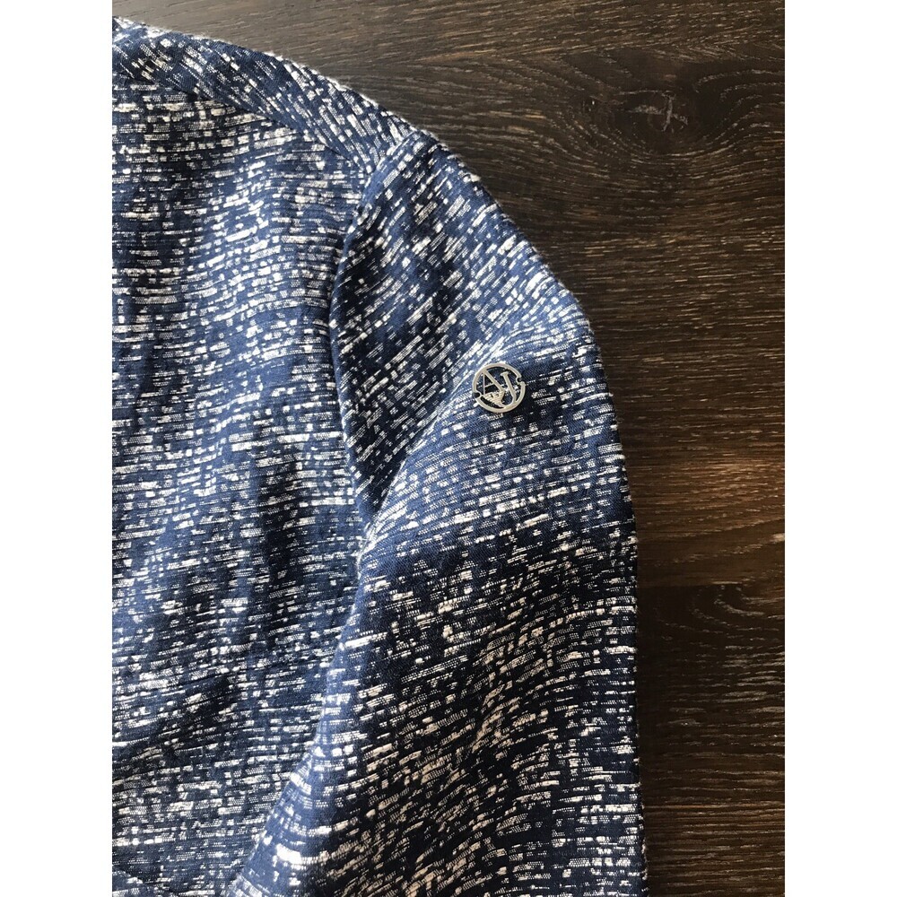Armani Jeans Women's Jacquard Canvas Light Spring Jacket Dark Blue Size 40 $380 - Picture 9 of 15